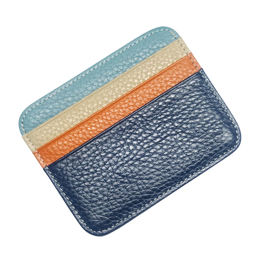 Ultra Thin Business Card Holder Luxury Card Wallet Genuine Leather Credit Cardholder Small Wallet Sheepskin Bag for Men Women