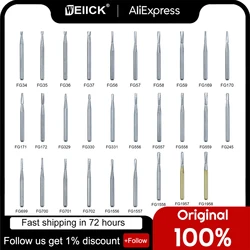 10Pcs/Box Dental Burs Pear-Shaped Type High Speed Burs Dia 1.6mm FG669 FG330 FG245 FG34 FG1558 FG556
