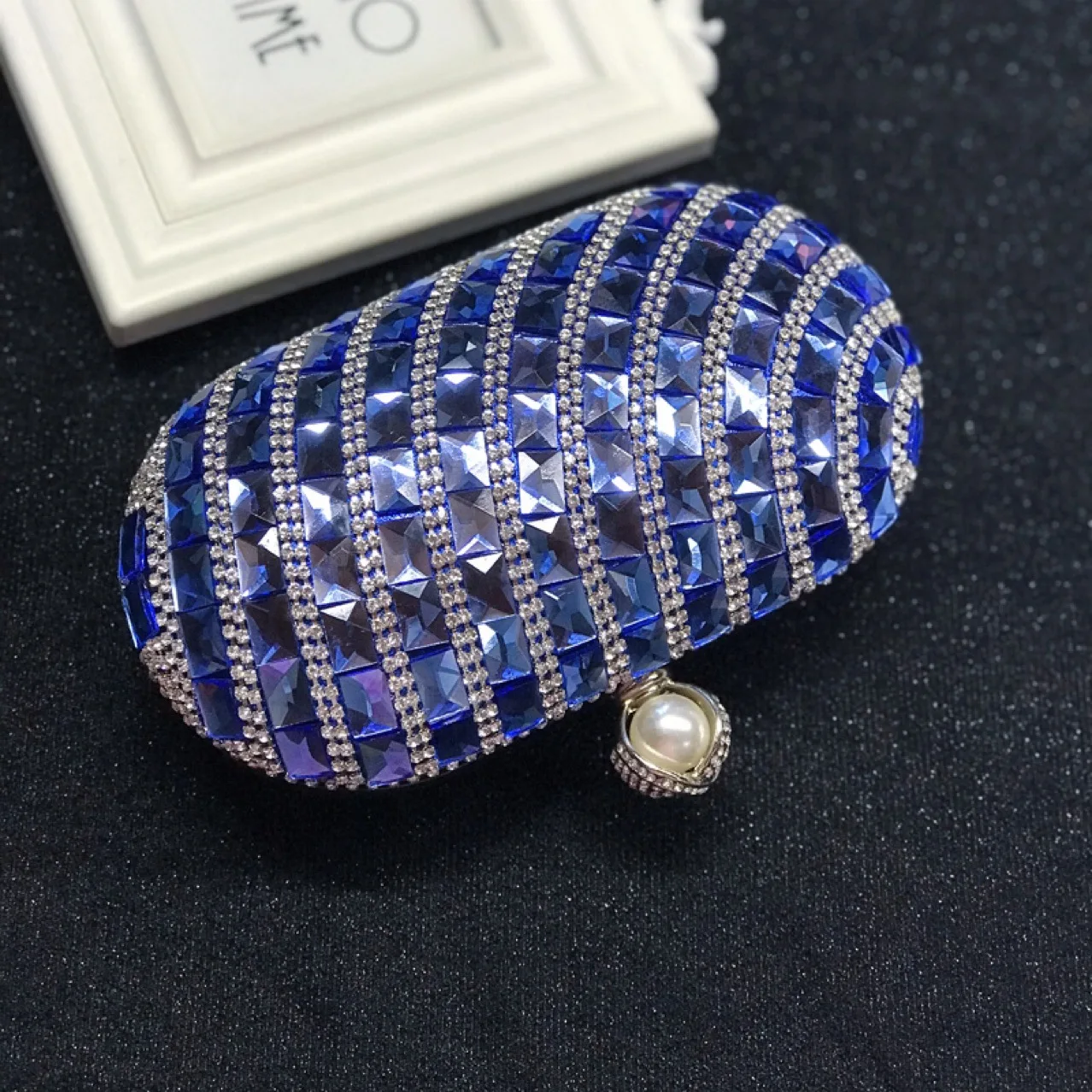 Fashion Luxury Glass Rhinestone Dinner Clutch Evening Dress Banquet Chain Women Rhinestone Purse Pochette Soirée Femme Mariage