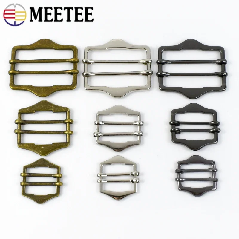 10/20Pcs 20/25/30/40mm Metal Belt Buckle Bag Double Pin Slider Hook Webbing Adjustment Buckles Coat Band Clip Clasp Accessories