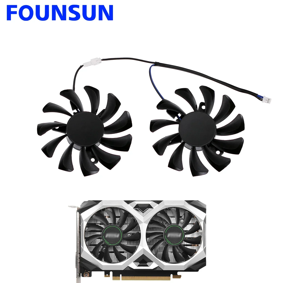 

75MM 2Pin HA8010H12F-Z Cooling Fan For MSI GeForce GTX 1650 SUPER VENTUS XS Graphics Card Cooler Fan