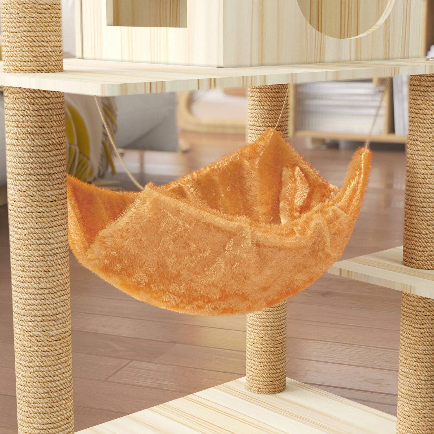 

Кошачья лежанка-капсула, игровой комплекс-когтеточка, домик-капсула для кошек, интегрированная многофункциональная конструкция для больших и малых домашних питомцев