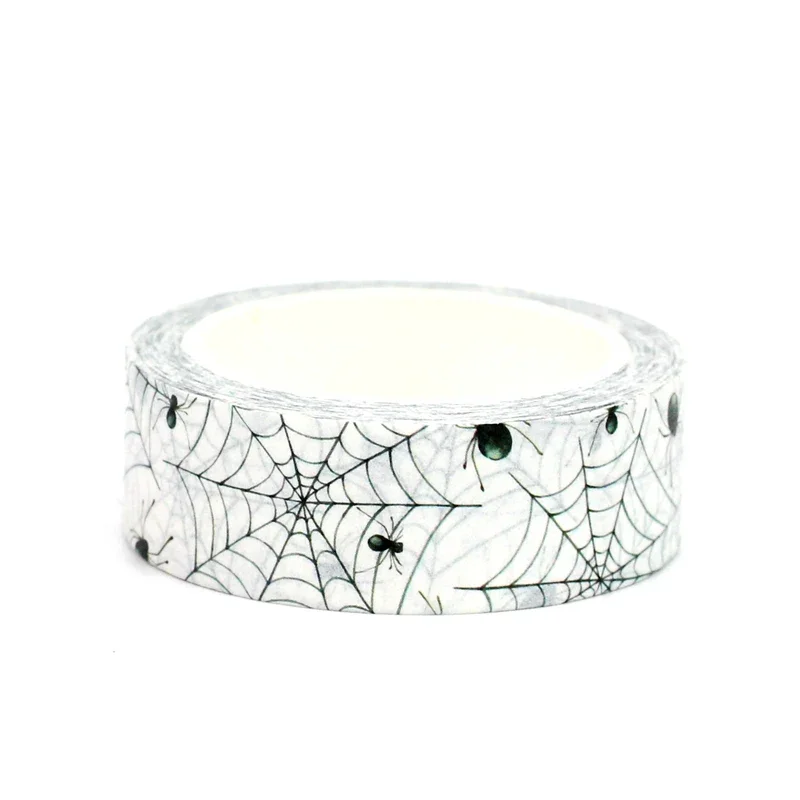 NEW 1PC 10M Decor Spider Web Halloween Washi Tape for Scrapbooking Adhesive Masking Tape Cute Journaling Stationery