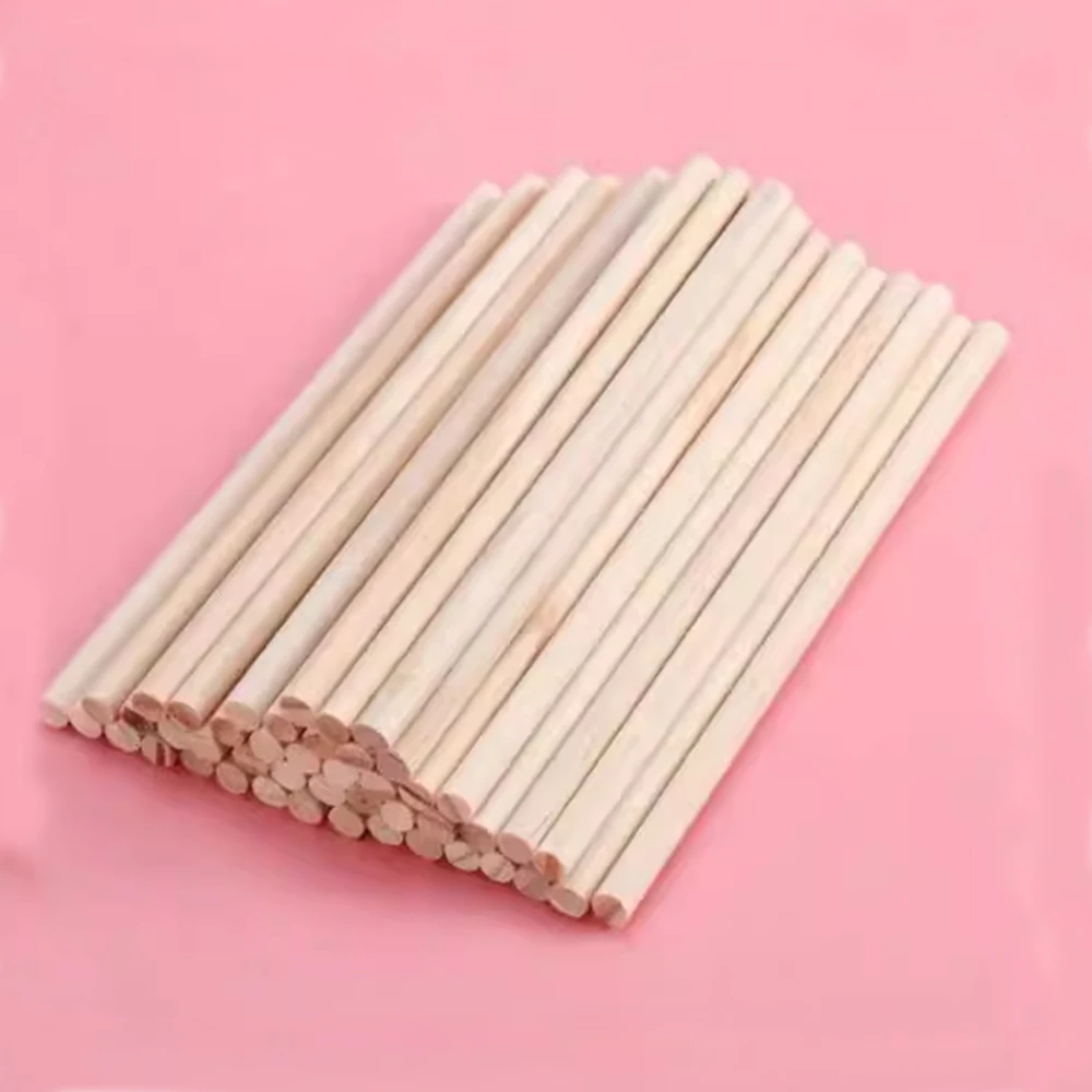 1/2Pcs Round Wooden Rod L=300mm Solid Wood Strip DIY Model Material Accessories Diameter 3/5/8/10/12/15/18/20/25/30/40/50mm