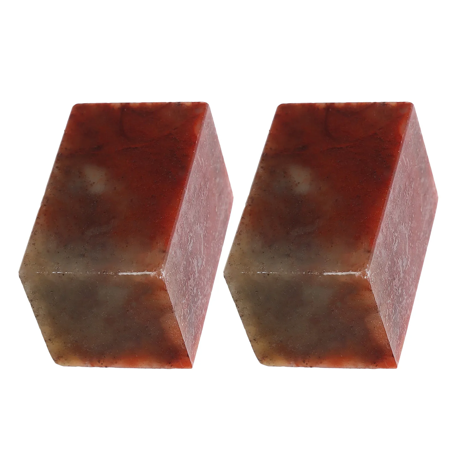 2 piezas de bloque de piedra de jabón en blanco para tallar, para sellos chinos artesanales, manualidades DIY, para sellos de caligrafía personalizados con firma