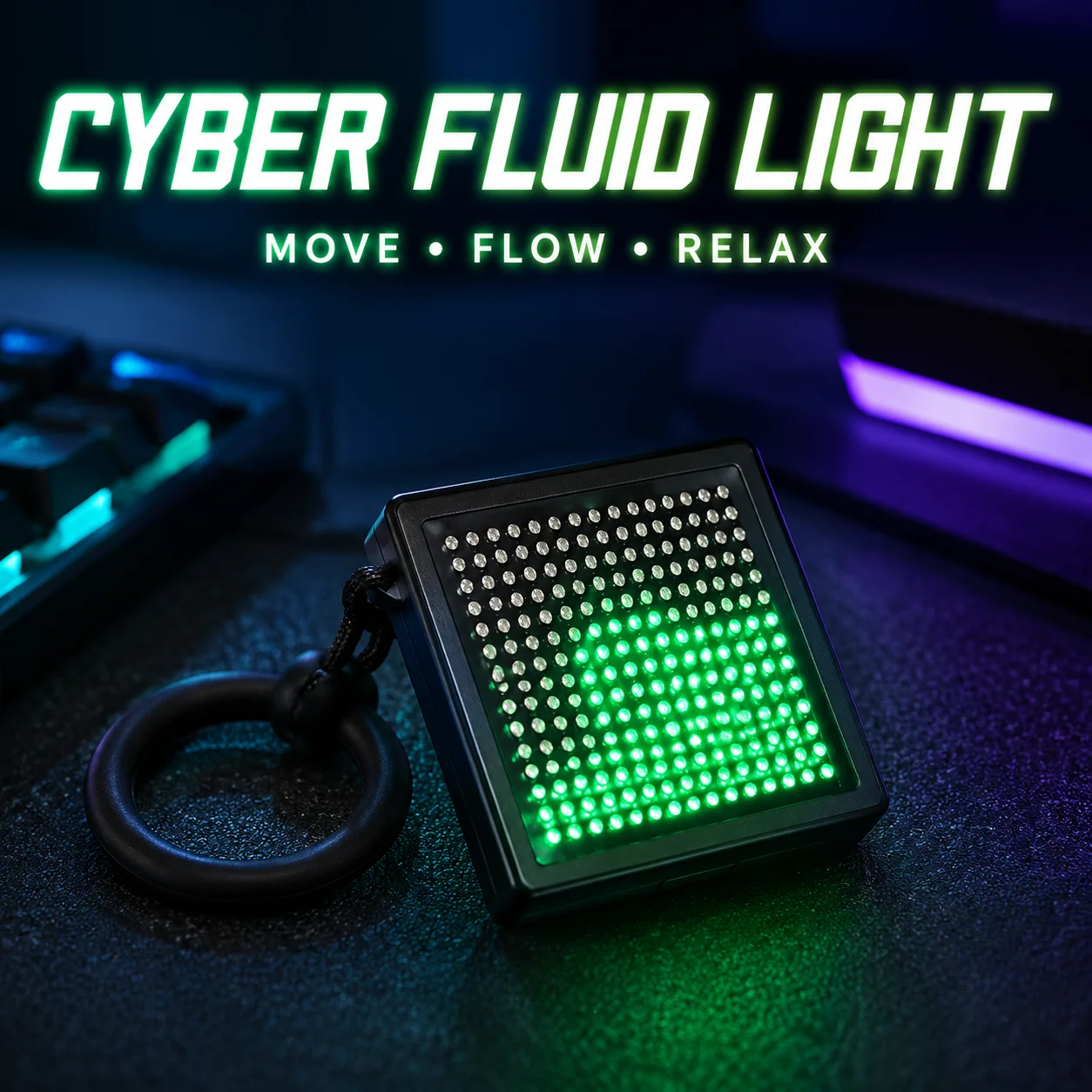 LED Fluid Simulation Water Flow Shaking Desktop Decoration Luminous Ornaments Atmosphere Night Light E Sports Gift