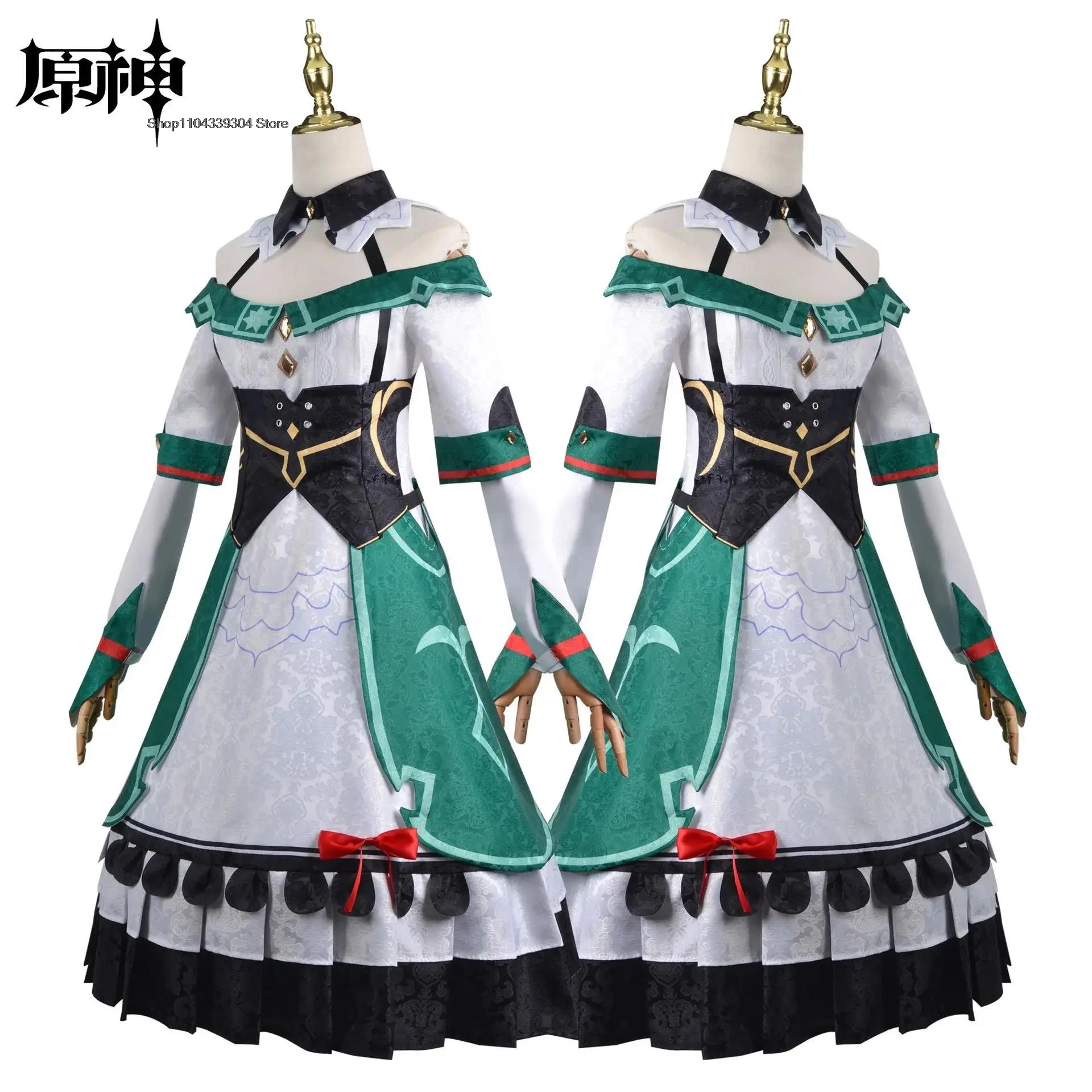 Katheryne Cospaly Dresses Game Genshin Impact Katheryne Catherine Cosplay Costume Women Dress Halloween Carnival Party Clothing