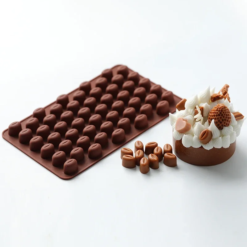 Coffee Bean Candle Mold Cake Decorating Decoration Wax Aromatherapy Candle DIY Material Mini Chocolate Ice cream Silicone image 2