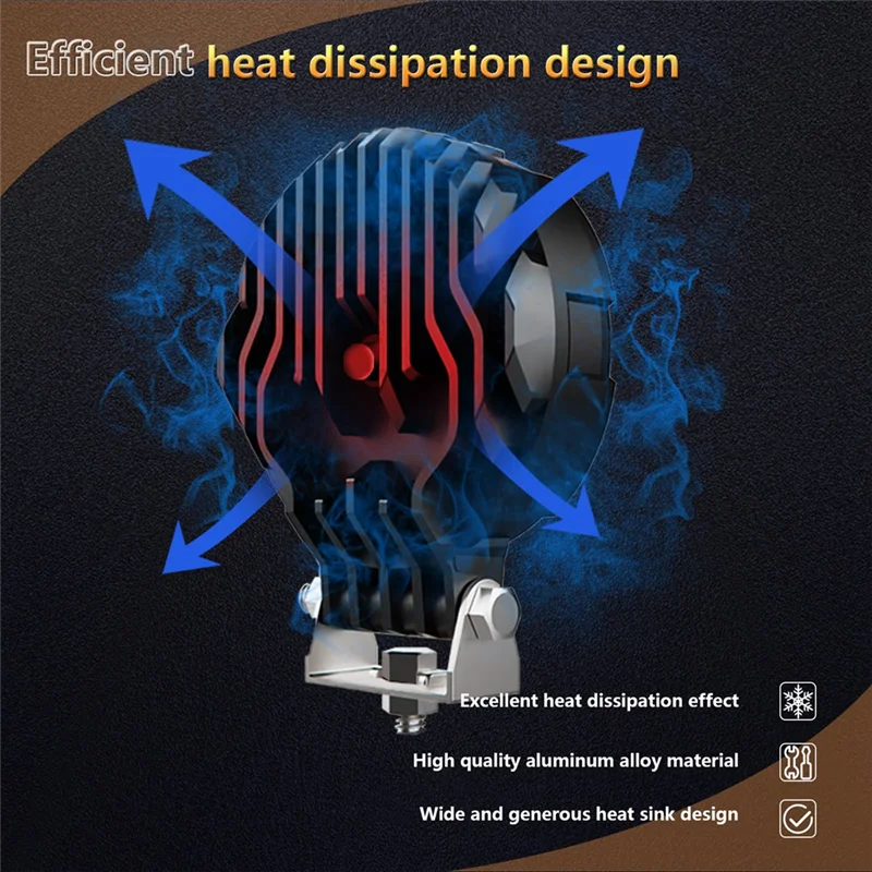 

Round LED Diffused Light Pods, 2PCS 4 Inch 140W LED Off Road LED Work Lights Ditch Light Fog Lamp Waterproof ATV Lights