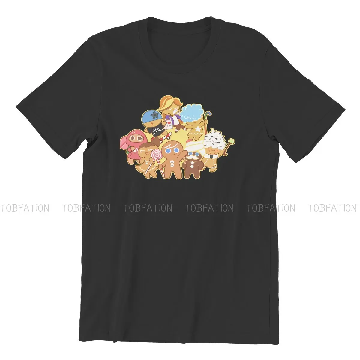 Cookie Run Kingdom Loves Basket T Shirt Goth Men Tees Summer poliestere abbigliamento Harajuku girocollo TShirt