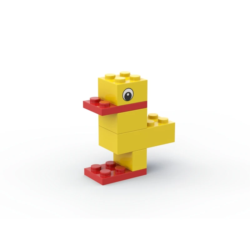 1Pcs Small Animal Yellow Build A Duck Building Blocks Mini Action Figure Toys