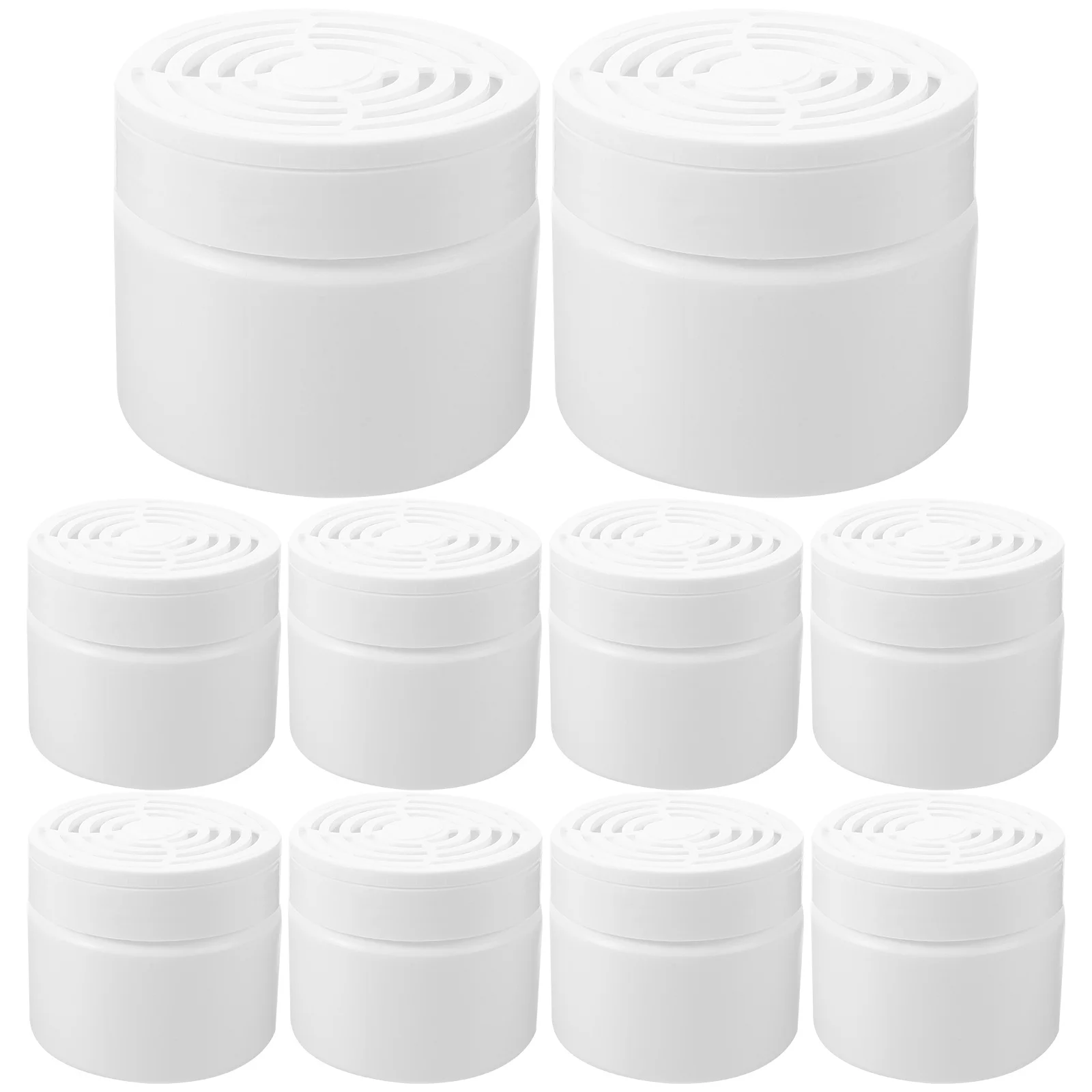 

10pcs 150ml White Plastic Aromatherapy Boxes Deodorant Containers for Bathroom Bedroom Car Wardrobe Refillable Odor Removal