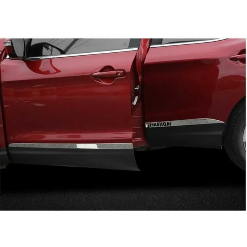 CHROME SIDE DOOR BODY MOLDING TRIM COVER LINE GARNISH PROTECTOR ACCESSORIES for Nissan Qashqai j11 2016 2017 2018 2019