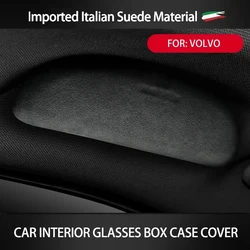 Car Glasses Sun Glasses Case Eyeglasses Box For Volvo XC40 XC60 XC90 S60 S90 V90 Suede Sunglasses Storage Holder Accessrioes