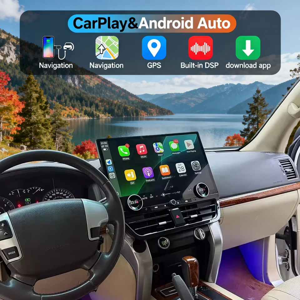 For Toyota Land Cruiser LC200 LC300 VX-R 2008 -2021 Car Multimedia Player Stereo Carplay GPS Navigation 16.8 inch Android Screen