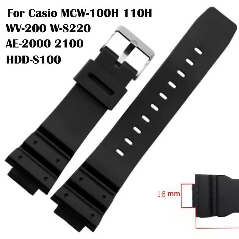 רצועת שעון חלופית עבור Casio F-91W 18 מ"מ רצועת שעון פלסטיק שרף שחורה עם סיכות אבזם מתכת F91 F91W