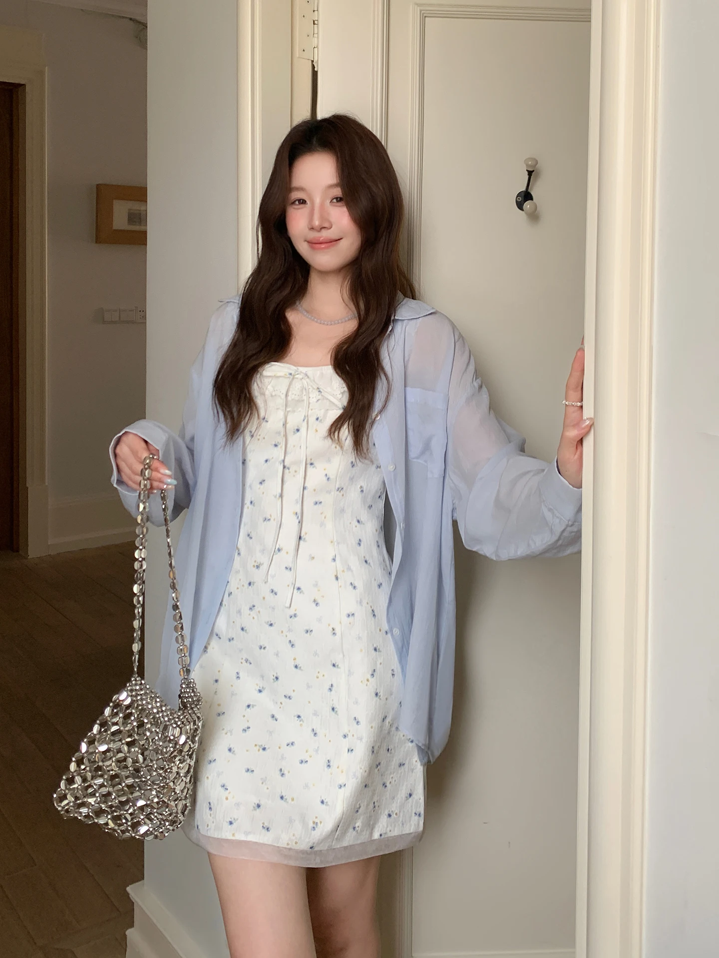 

Lightweight Summer irt High nce Casual Versatile Sun Protection Simple Outerwear Spring French Sle Pure Color