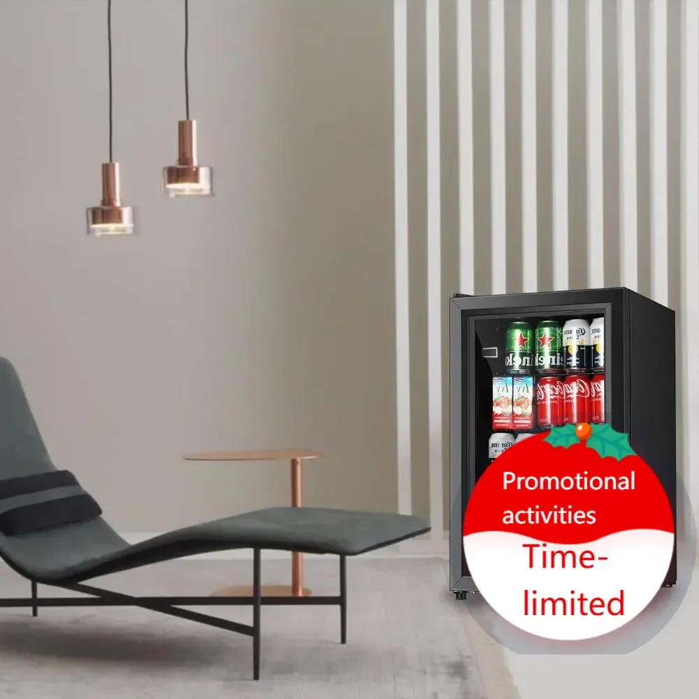 

Hot salesBeverage Refrigerator,Freestanding Beverage Cooler For Office, Bar,Home|Double Glass Door&Adjustable Shelving&Adjustabl