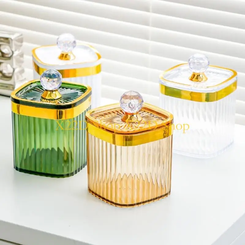 X22D Triple Section Clear Plastic Kitchen Canister For Neatly Storing Herbs Seasonings And Small Items