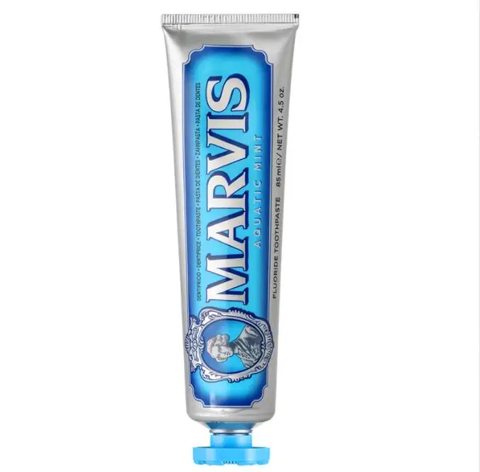 Marvis-Dentifrice SAF blanchissant à la menthe, produit original italien, rafraîchit l'haleine et élimine la fumée, 85ml