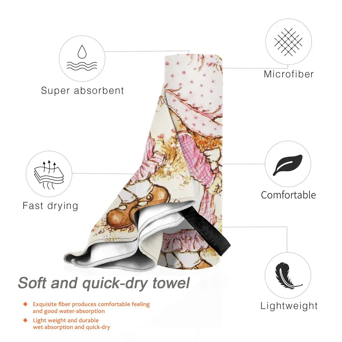 Sarah Kay Flower Girl Product Quick Dry Towel 2023 Summer Water Absorbing Towel Sandproof Quick Dry Surf Towels