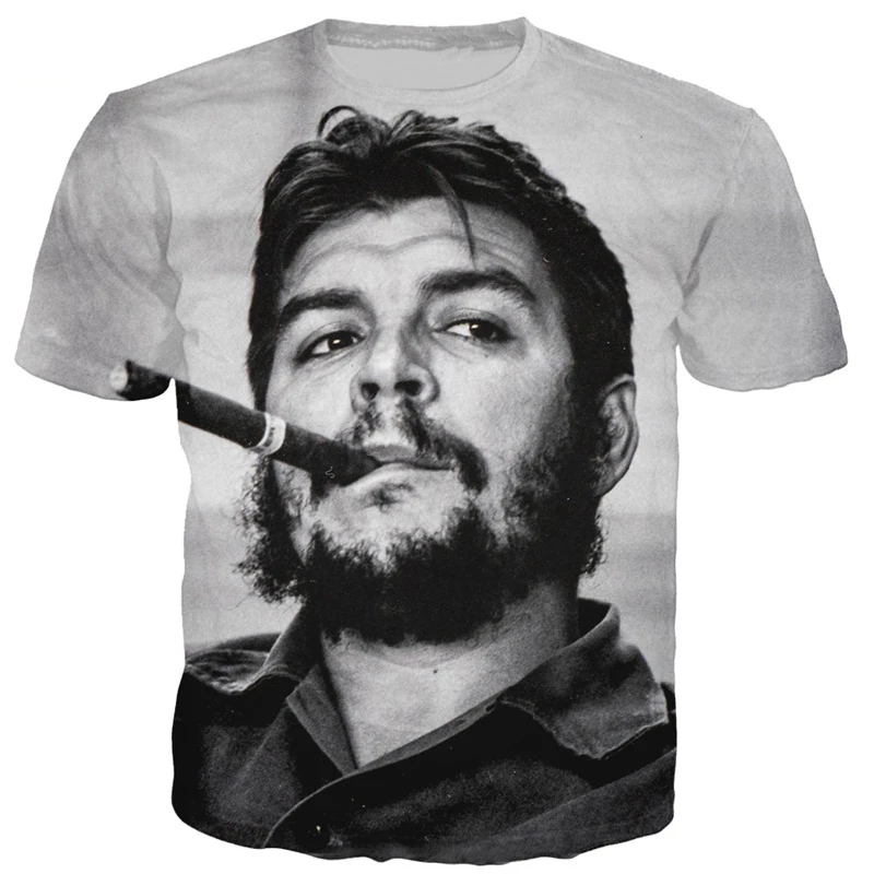 

World Celebrity Che Guevara 3D Printed T-shirt Funny Anime Cartoon Cigar Smoking Design Tshirt Men Women Casual Tops Tees