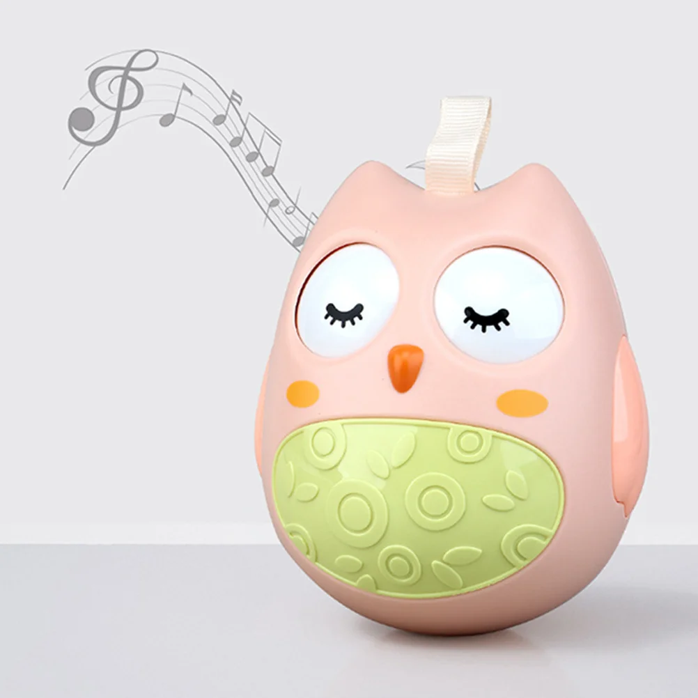 2 pçs forma de coruja tumbler infantil chocalho sino melodioso brinquedo educativo do bebê aprendizagem precoce desenvolvimento presente