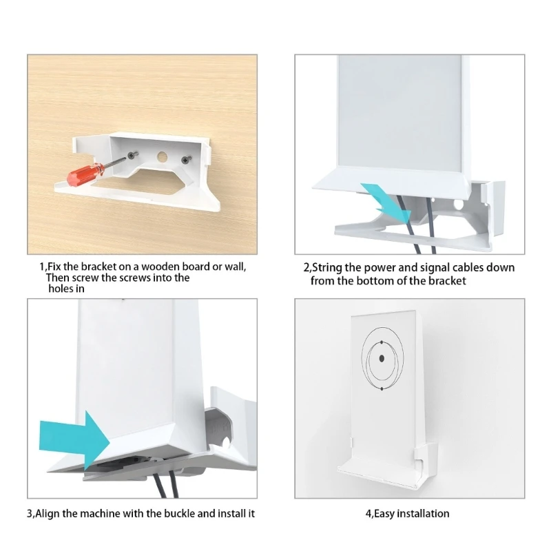 ABS-Kunststoff-Wandhalterung für Star Link Mesh Router V2 WiFi-System, elegantes Kabelmanagement N2UB