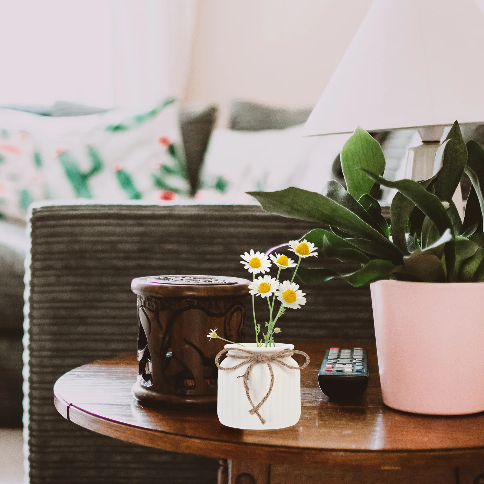 

Ceramic Vase Decorative Flower Container Smooth Surface Fine Workmanship Home Office Living Room Simple Artistic Gift