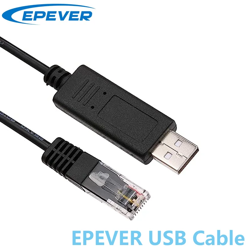 EPEVER Accessory USB to RS485 PC Communication Cable 1.5M for MPPT Solar Controller with RJ45 Connector CC-USB-RS485-150U