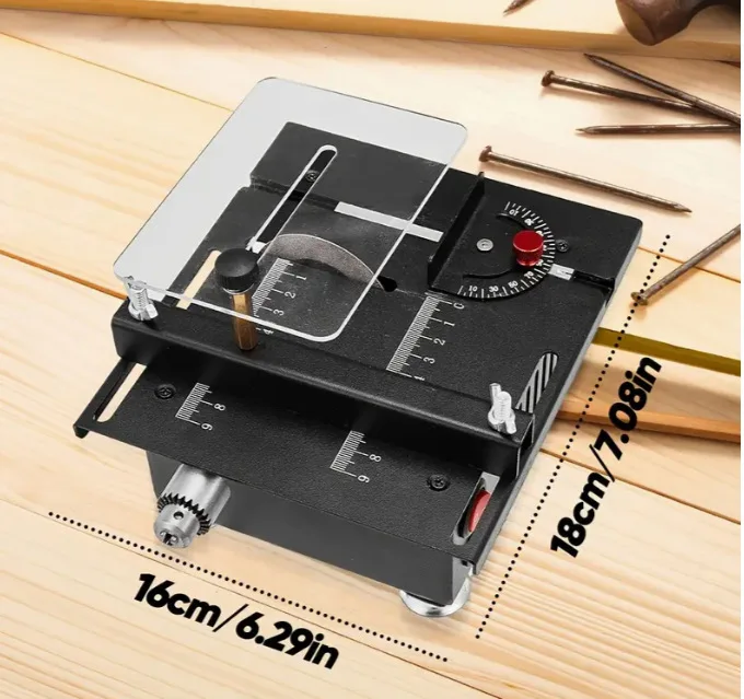 Angle Style Micro Desktop Small Table Saw DIY Woodworking Acrylic PVC Electric Saw Precision Model Saw