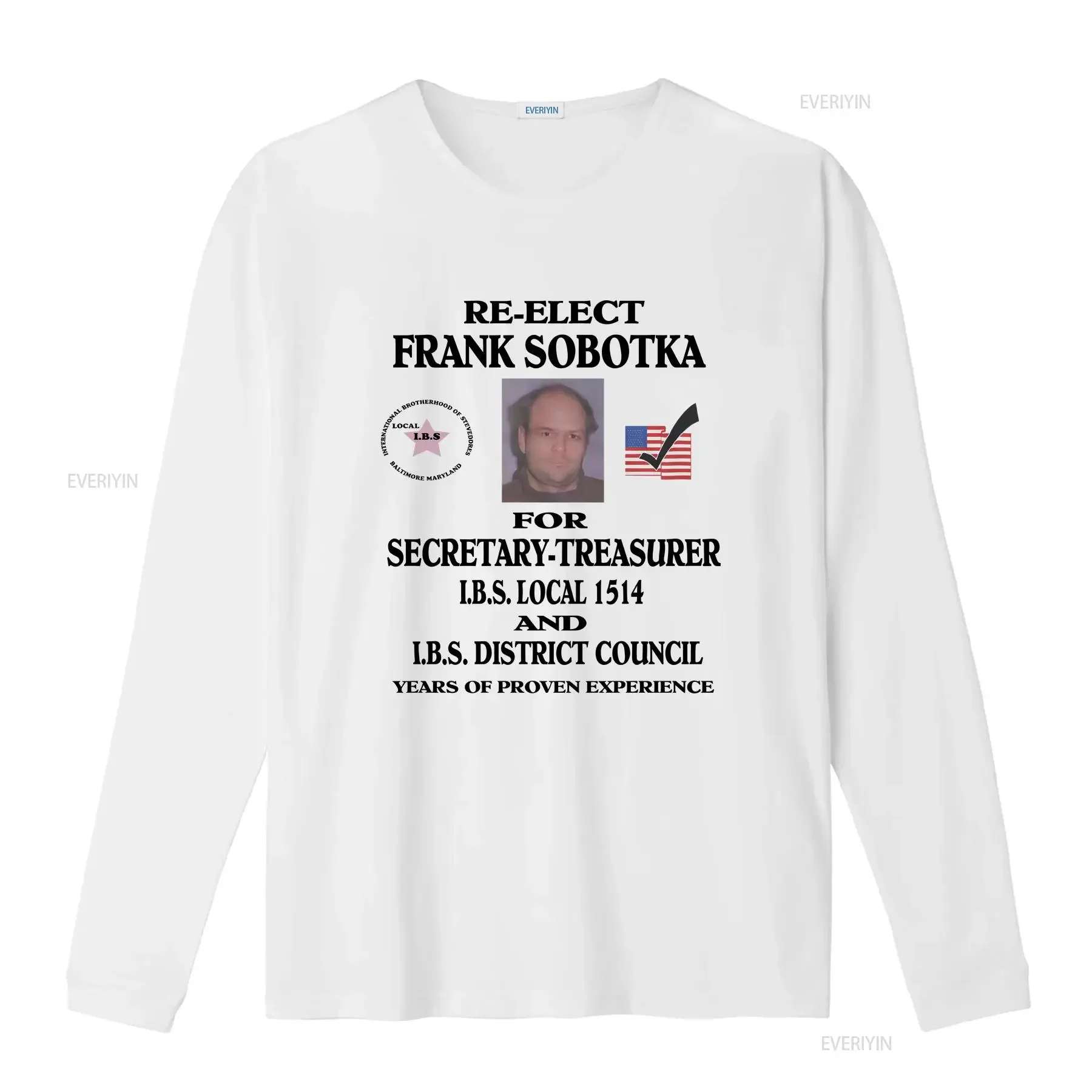 Re Elect Frank Sobotka T Shirt Iconic The Wire TV Show Stringer Bell Jimmy Mcnulty Prop Joe vintage Washed Casual Comfortable