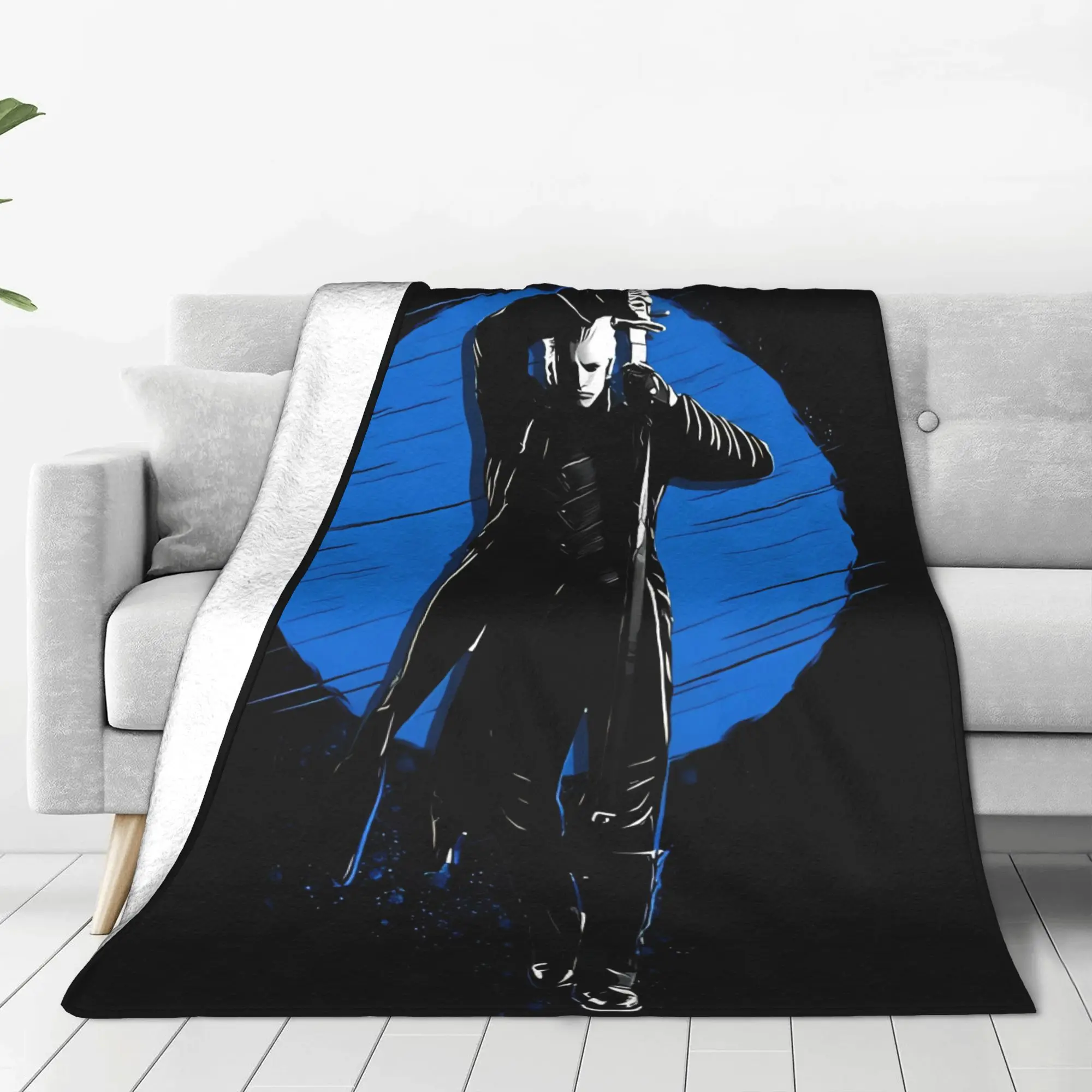 1PC Vergil D-Devil May Cry Home Room Decorations Winter Blankets For Adults Bedding Home Interior Sofa Knee