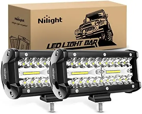 

Nilight 6.5" 120W LED Work Light Bar - Spot & Flood, Waterproof, Off-Road, 2PCS, 2-Year Warranty