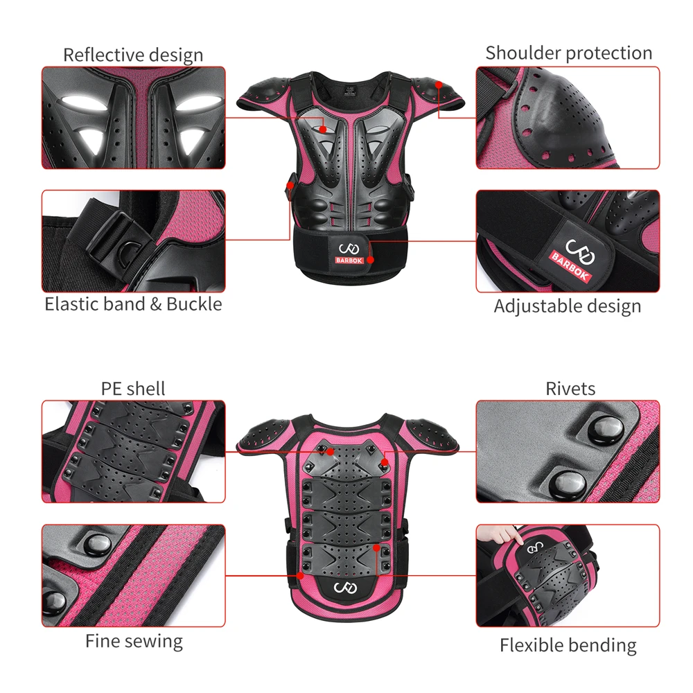 WOSAWE-Protecteur de motocross pour enfants, Glaarmor D343, Veste de moto tout-terrain, Équipement de course, Protection extérieure infectieuse