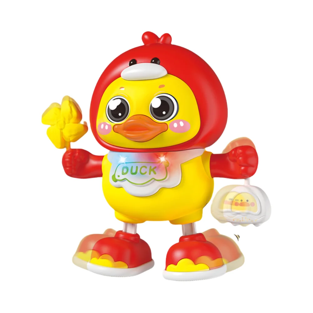 

Cartoon Electric Duck Toy Cute Shape Crawling Training Dancing Duck Toy Durable with Light Singing Dancing Toy Children Gift