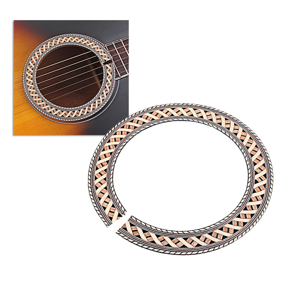 

Curved Wood Strips For Sound Hole Rosette 93Mm Laminated Abalone Inlay Easy Fit Guitar Rosette Decal Sound Hole Decal