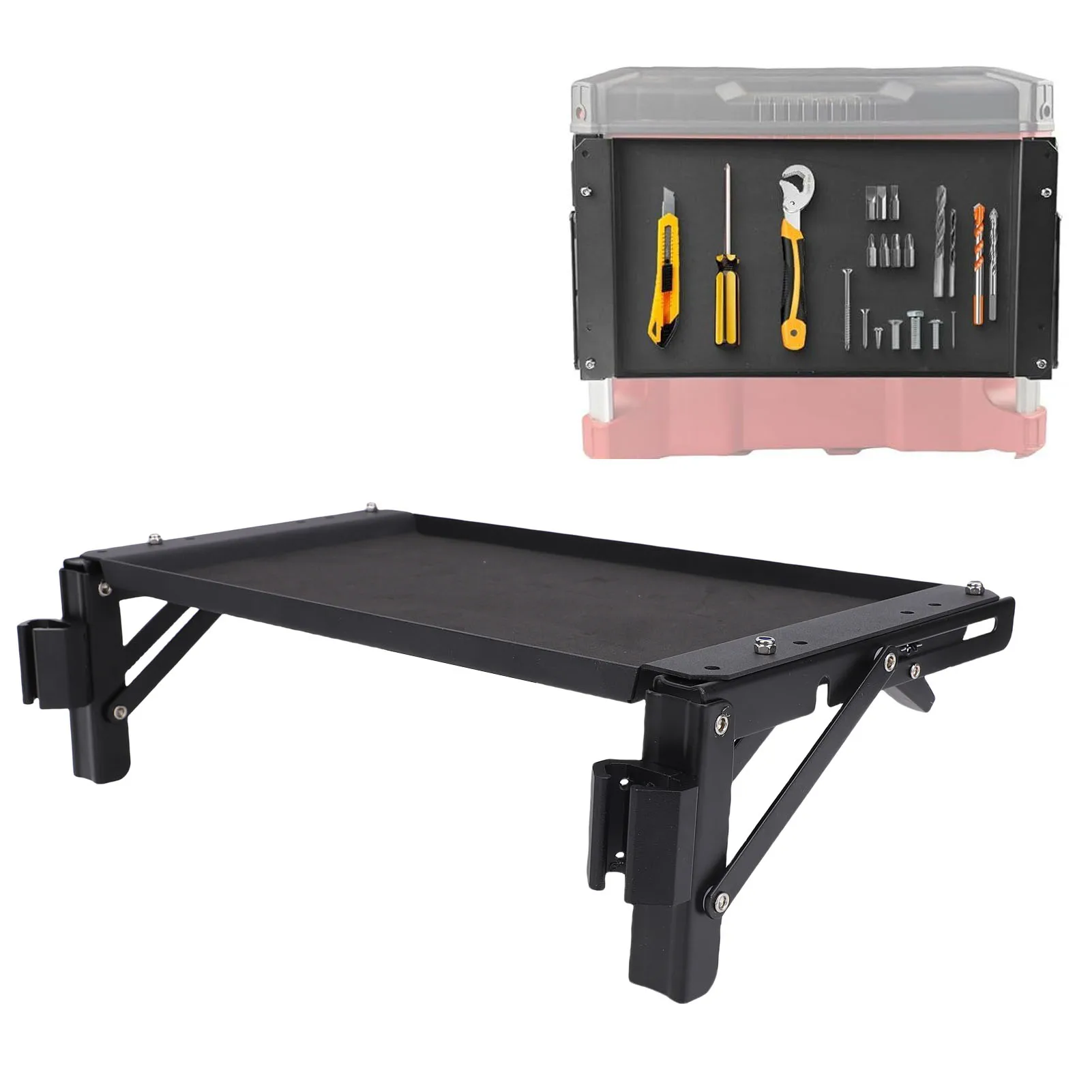 Folding Magnetic Table Compatible with Milwaukee Packout Toolbox,Powerful Magnetic Tool Tray Side on Your PACKOUT System
