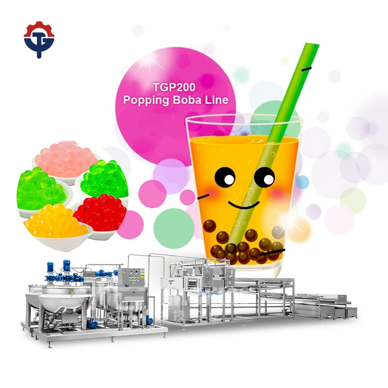 Fully Automatic Popping Boba Production Line Tapioca Ball Pearl Crystal Boba Making Machine for Milk Tea