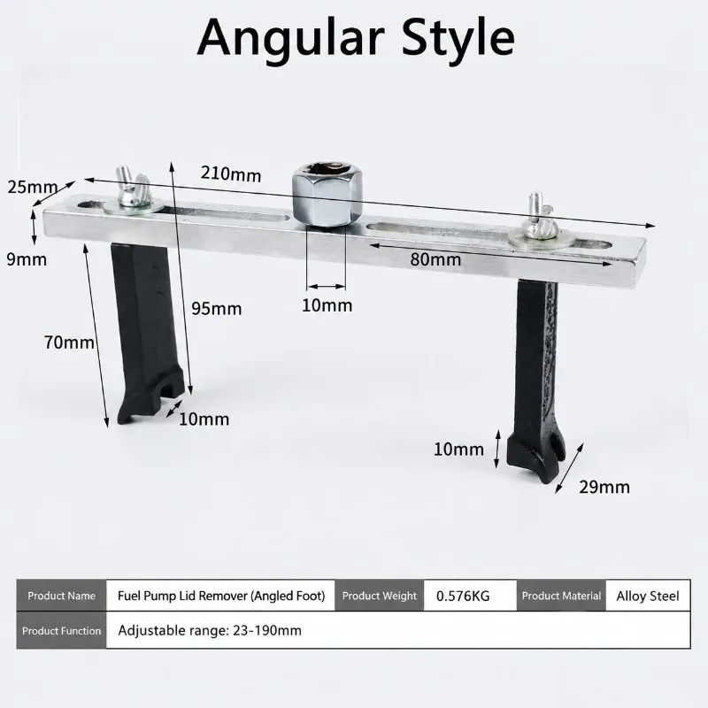 Adjustable Offset‑Angle Fuel‑Tank‑Cap Removal‑Wrench Universal Auto‑Repair Special‑Tool for Gas‑Pump‑Lid Disassembly Multi