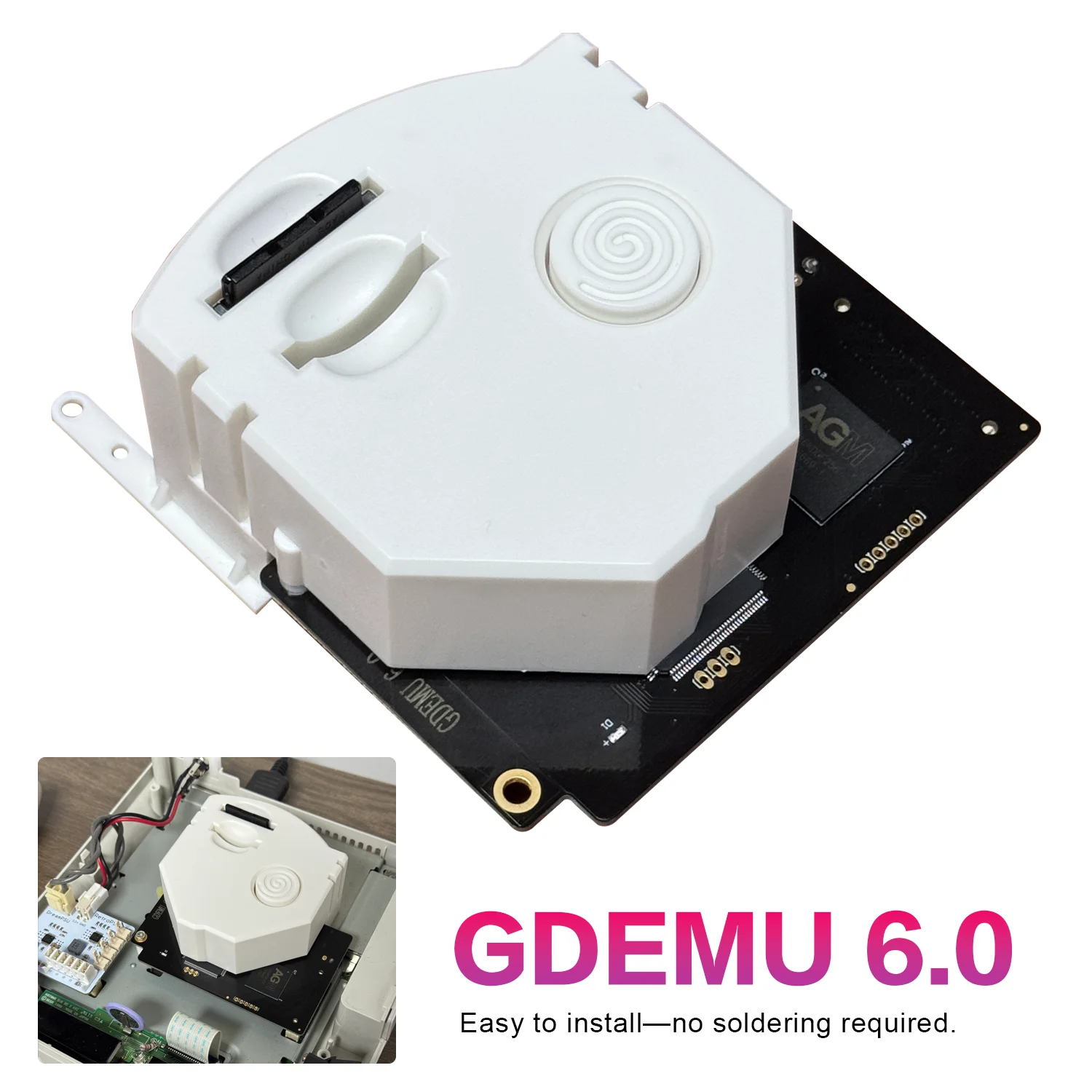 Tarjeta de emulación de unidad óptica GDEMU 6.0 2026 y kit de montaje remoto para consola DC para SEGA Dreamcast DC VA1