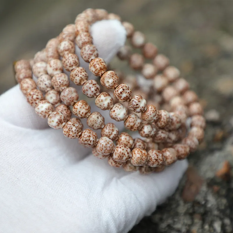 8*8 Powder Skin Gourd Moon Bodhi Women'S 108 Bracelet