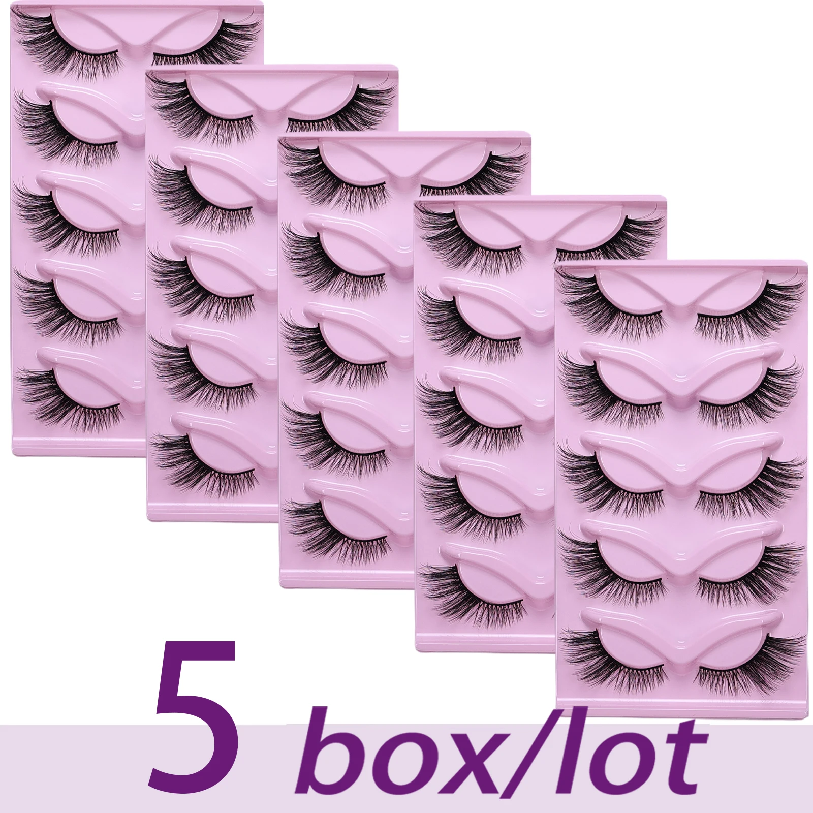 15 Paar/25 Paar künstliche Katzenwimpern, dicke falsche Wimpern, flauschige Katzenaugenwimpern, verlängerte falsche Wimpern
