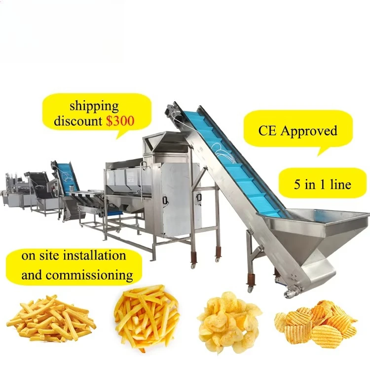 Compact Commercial Frozen French Fries Processor Small-Scale Production Line Core Equipment