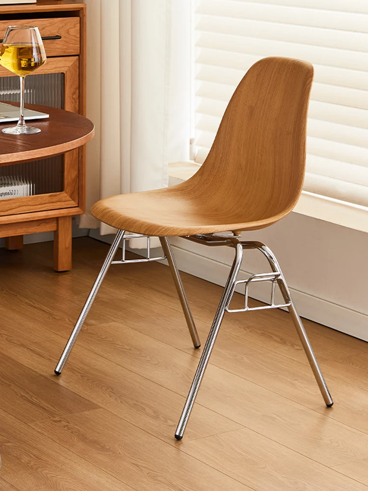 Medieval Style Nordic Light Luxury Simple Home Living Room Restaurant Backrest Dining Chair Coffee Office Reception Chair