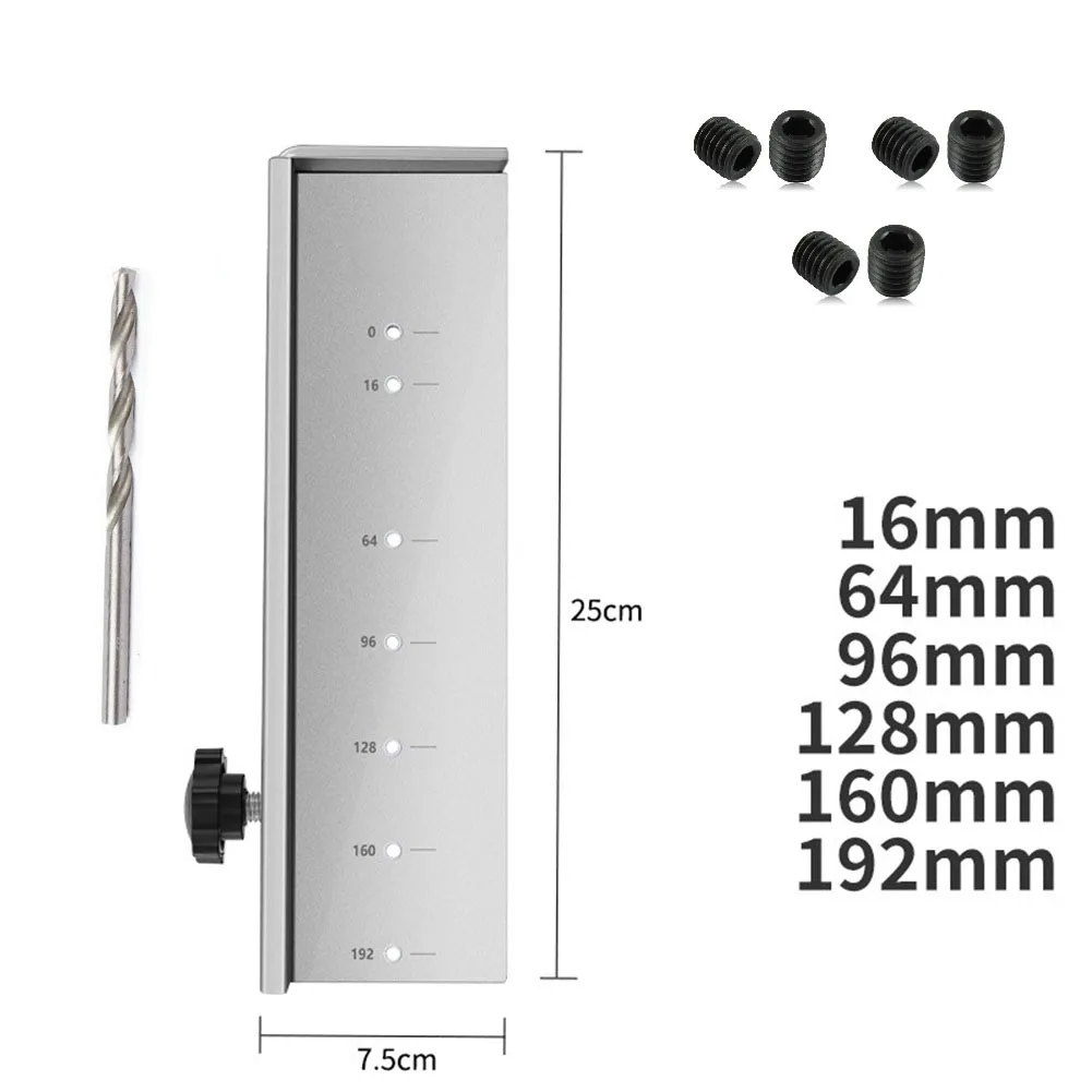 Adjustable Cabinet Hardware Jig Tool Aluminum Alloy Drilling Guide Install Door Fits Any Cabinet Door And Drawer For Precise