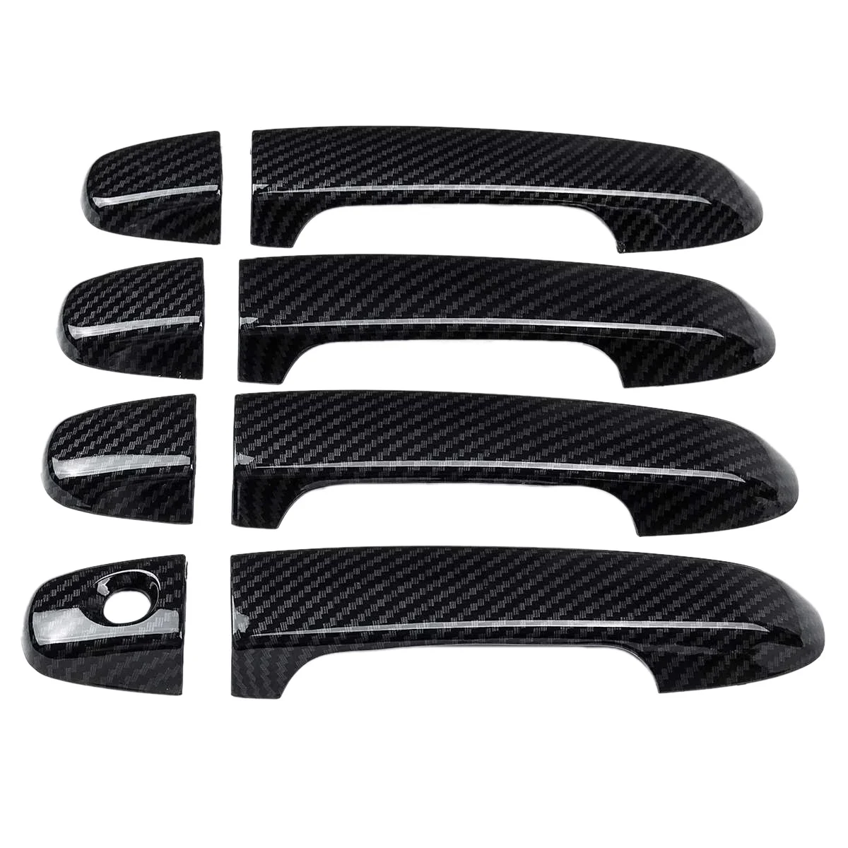 8Pcs 1Set Carbon Black ABS 4 Door Handle Covers for Toyota Camry 2012-2016 Car Styling Protector Sticker