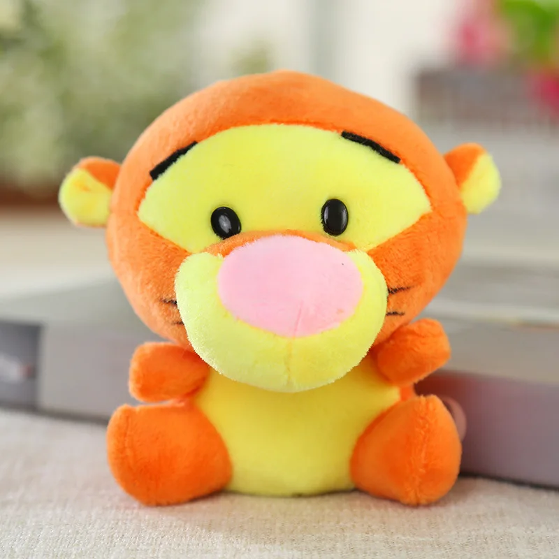 

10cm Winnie the Pooh Family Doll Key Bag Pendant Tigger Plush Toy Ragdoll Boy Girl Kids Doll Gift