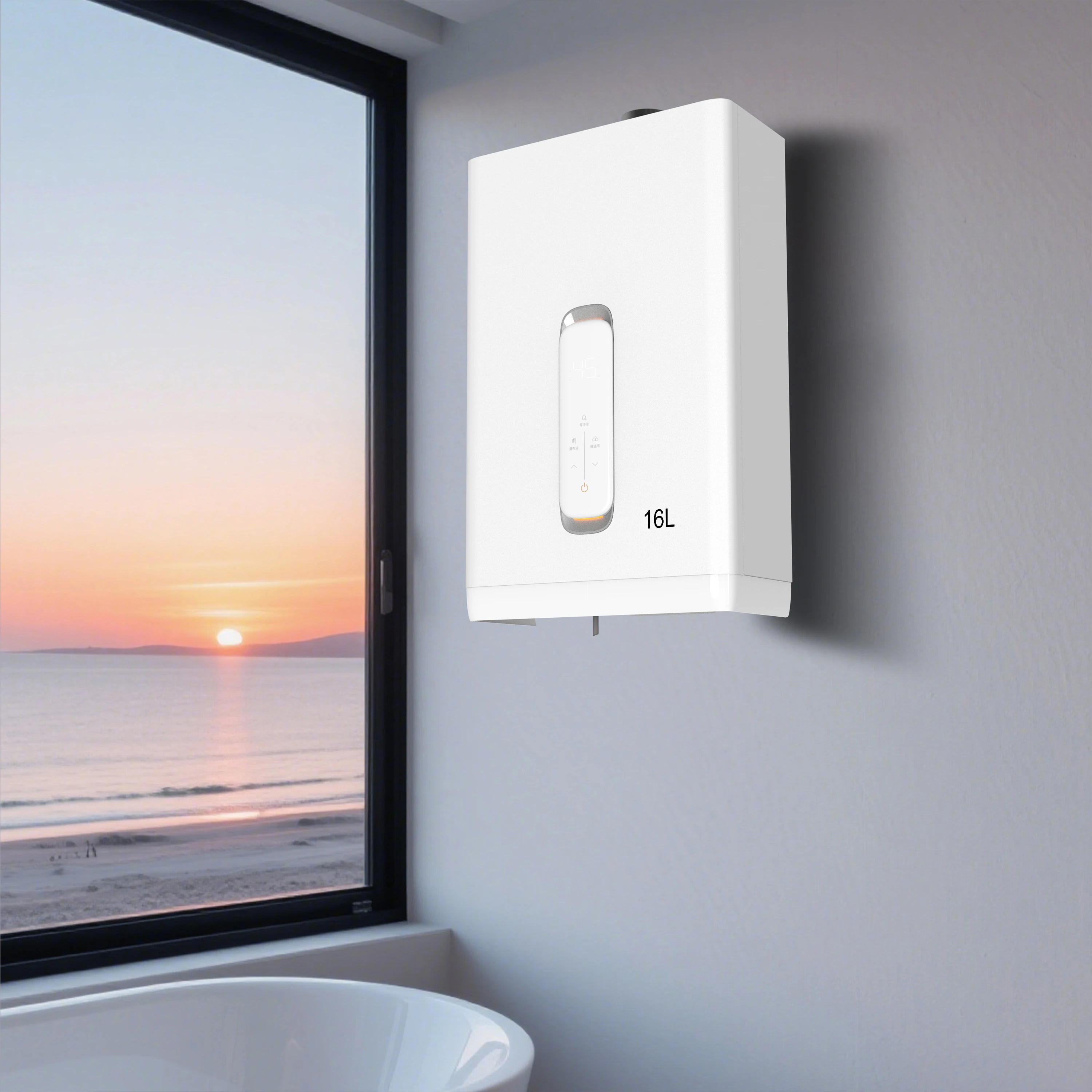 

High Quality 16L Water Heater Shower Thermostat Customizable for Natural Gas Competitive Price for Outdoor & Household Use