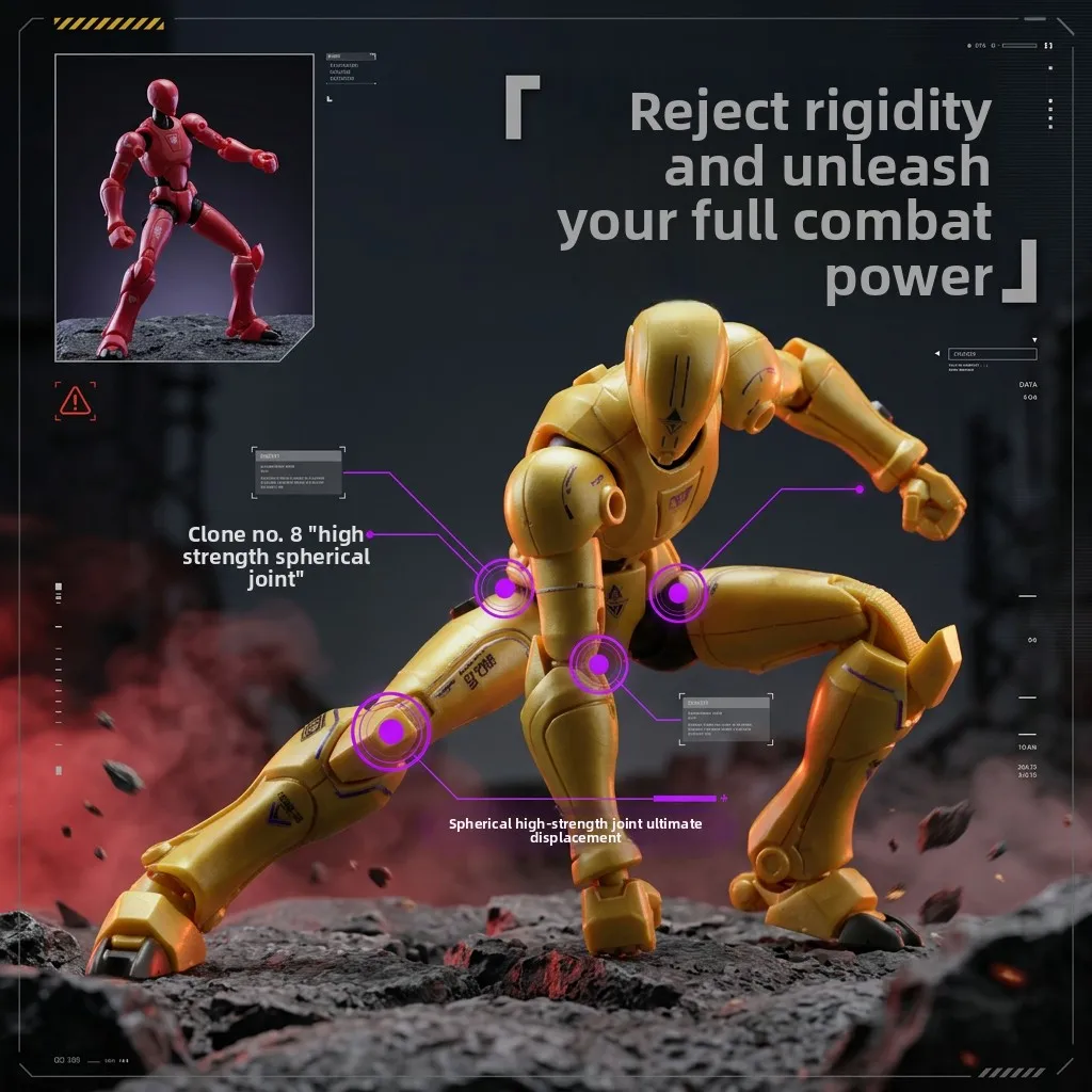 Clone 8 Mecha Model Figurine Matte Metal Paint High Mobility with Long Sword Stand Diorama Collectible Toys from China ABS Ma...